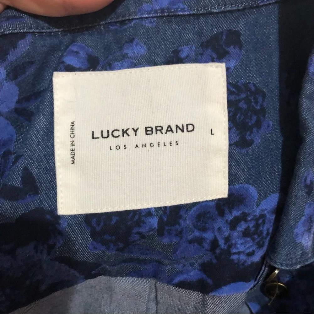 Lucky brand floral chambray button up shirt - Picture 3 of 6